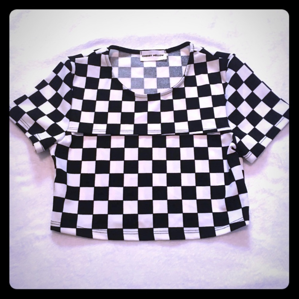 Checkered crop top